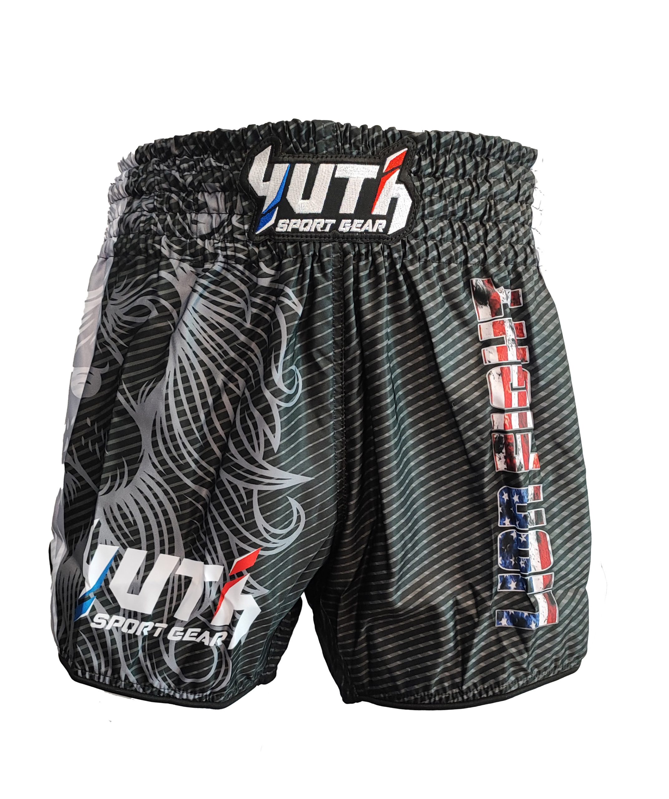 Yuth Sport Gear Muay Thai Shorts Lion Fight Black